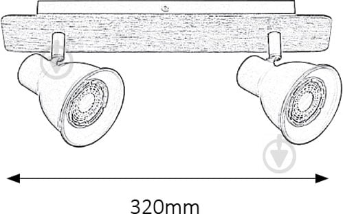 Спот Rabalux Mac 5903 2x15 Вт GU10 черный/бук - фото 3