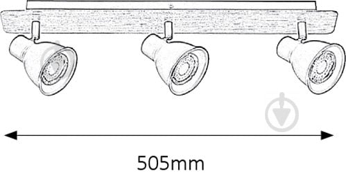 Спот Rabalux Mac 5904 3x35 Вт GU10 чорний/бук - фото 3