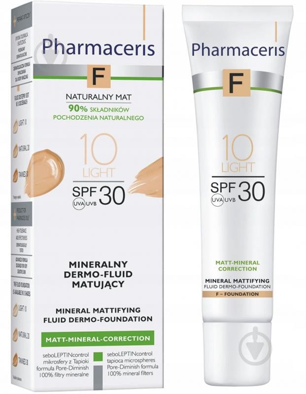 Флюид Pharmaceris минеральный матирующий SPF 30 Светлый 30 мл - фото 1