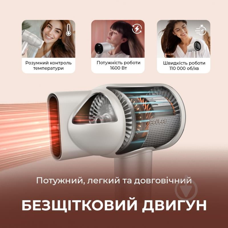 Стайлер CECOTEC DryGlam Waves Champagne 4in1 - фото 2