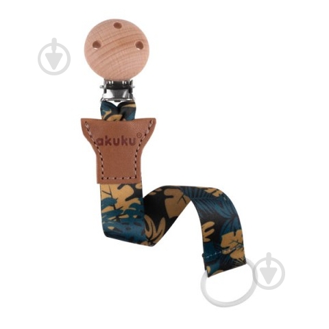 Держатель для пустышки Akuku Листочки A0583 - фото 1 Держатель для пустышки Akuku Листочки A0583 - фото 1