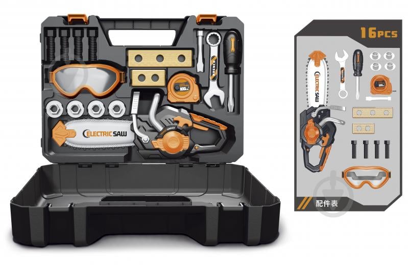 Ігровий набір HONG CHUAN SHENG Кейс з електропилкою та інструменти 778-102 - фото 1 Ігровий набір HONG CHUAN SHENG Кейс з електропилкою та інструменти 778-102 - фото 1