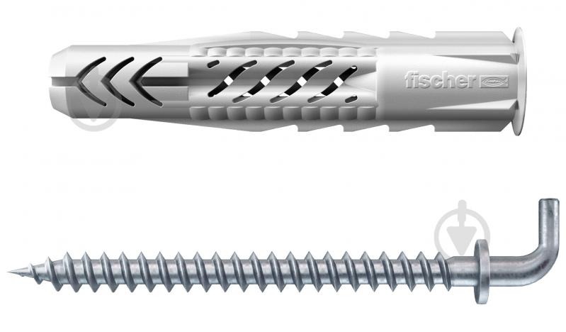 Дюбель універсальний дюбель UX 8x50 з буртом з С-гаком fischer 8x50 мм 2 шт. (94626) - фото 1 Дюбель універсальний дюбель UX 8x50 з буртом з С-гаком fischer 8x50 мм 2 шт. (94626) - фото 1