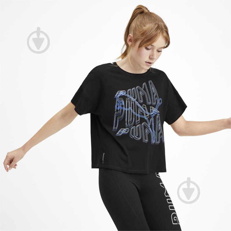 Футболка Puma HIT Feel It Tee 51831909 р.XS черный - фото 1