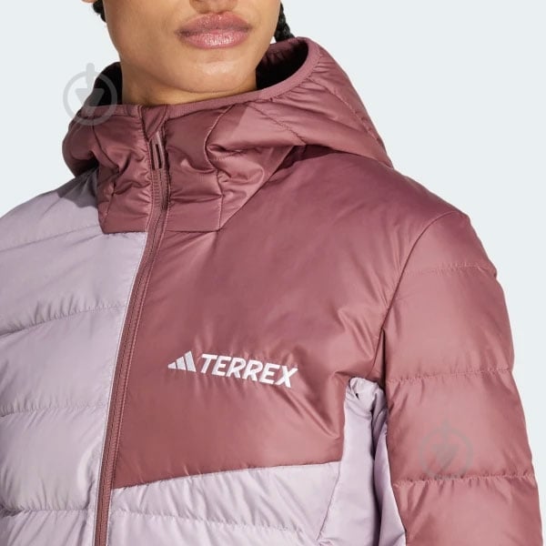 Куртка жіноча Adidas Terrex Multi Light Down Hooded JE6717 р.XS рожевий - фото 4 Куртка жіноча Adidas Terrex Multi Light Down Hooded JE6717 р.XS рожевий - фото 4