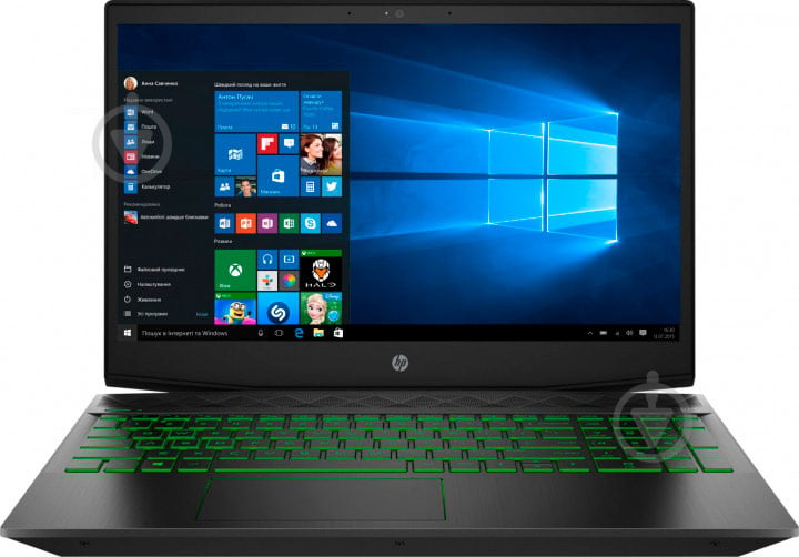 Ноутбук HP Pavilion Gaming 15-cx0037ua 15,6 (8KR18EA) black - фото 1