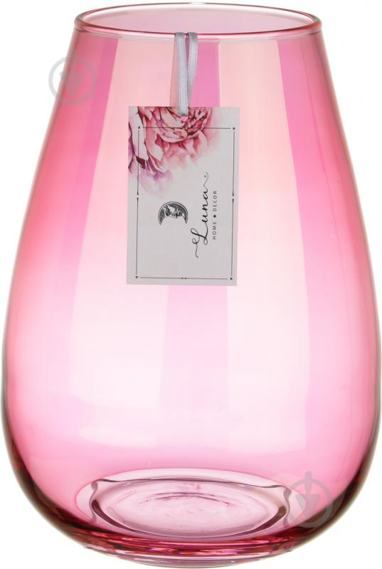 Ваза стеклянная Luster 25,5х18,5 см 25,5 см красная 17-10270B - фото 2