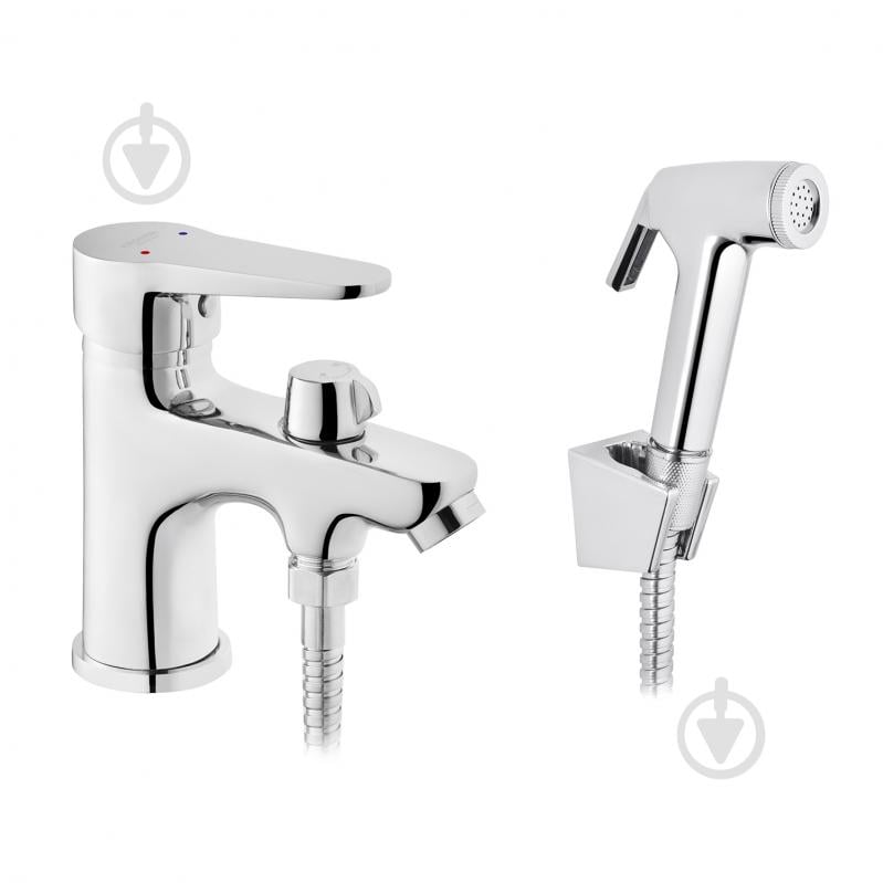 Змішувач для умивальника Kroner KRM Elbe - C015 з гігієнічним душем - фото 1 Змішувач для умивальника Kroner KRM Elbe - C015 з гігієнічним душем - фото 1