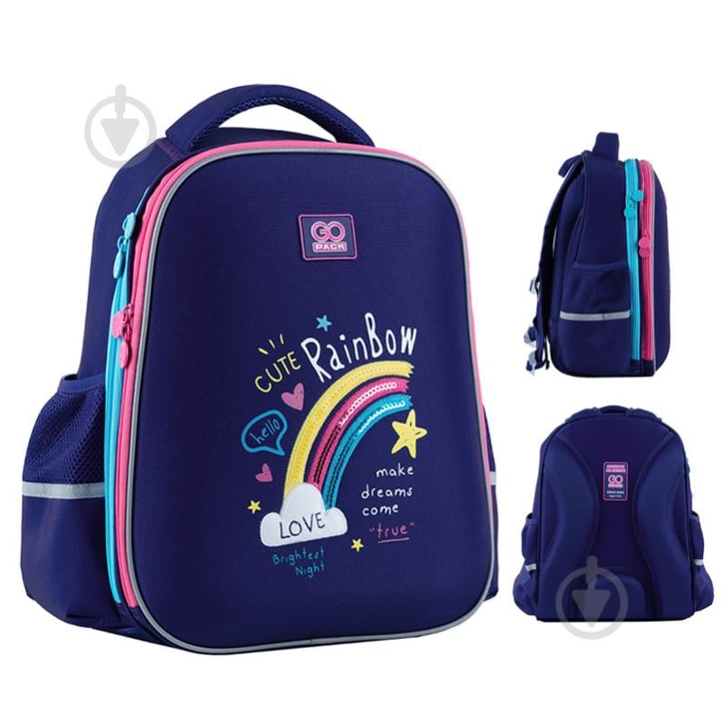 Рюкзак школьный GoPack Education полукаркасный Cute Rainbow GO24-165M-1 - фото 1