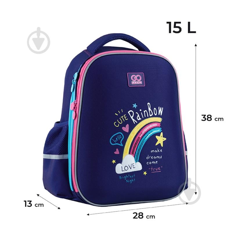 Рюкзак школьный GoPack Education полукаркасный Cute Rainbow GO24-165M-1 - фото 2