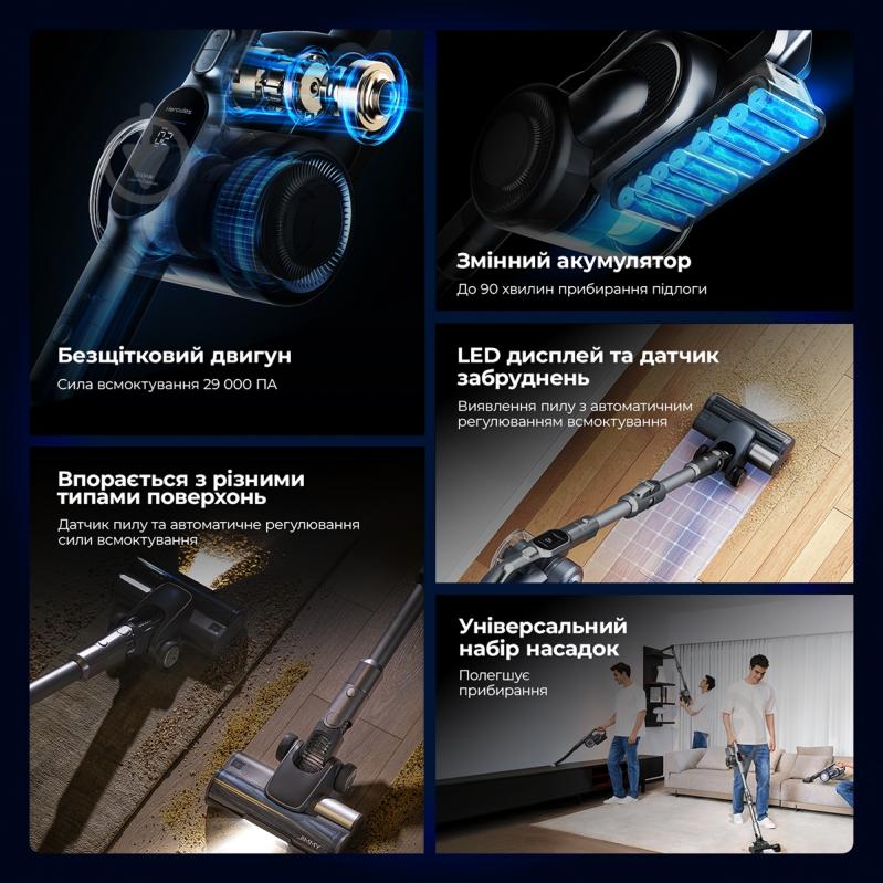 Пилосос акумуляторний JIMMY H11 PRO black - фото 6 Пилосос акумуляторний JIMMY H11 PRO black - фото 6