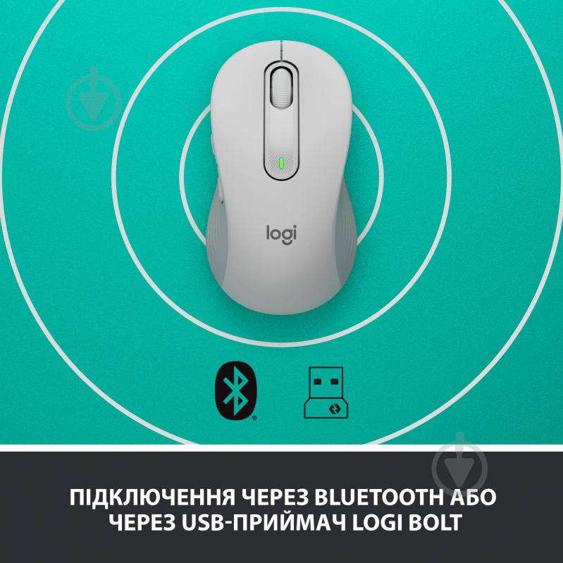 Миша Logitech Signature M650 L Wireless Mouse Off-White (910-006238) white (910-006238) - фото 5