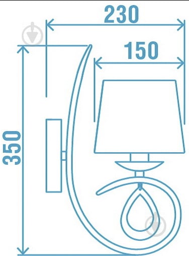 Бра Victoria Lighting 1x40 Вт E14 хром Lin/AP1 - фото 4