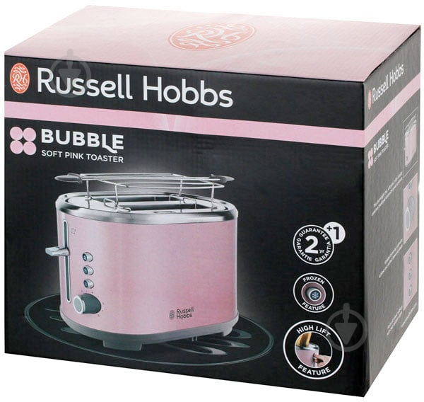 Тостер Russell Hobbs 25081-56 Bubble Pink - фото 5