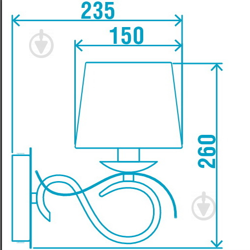 Бра Victoria Lighting 1x40 Вт E14 хром/медь Rosalia/AP1 - фото 4