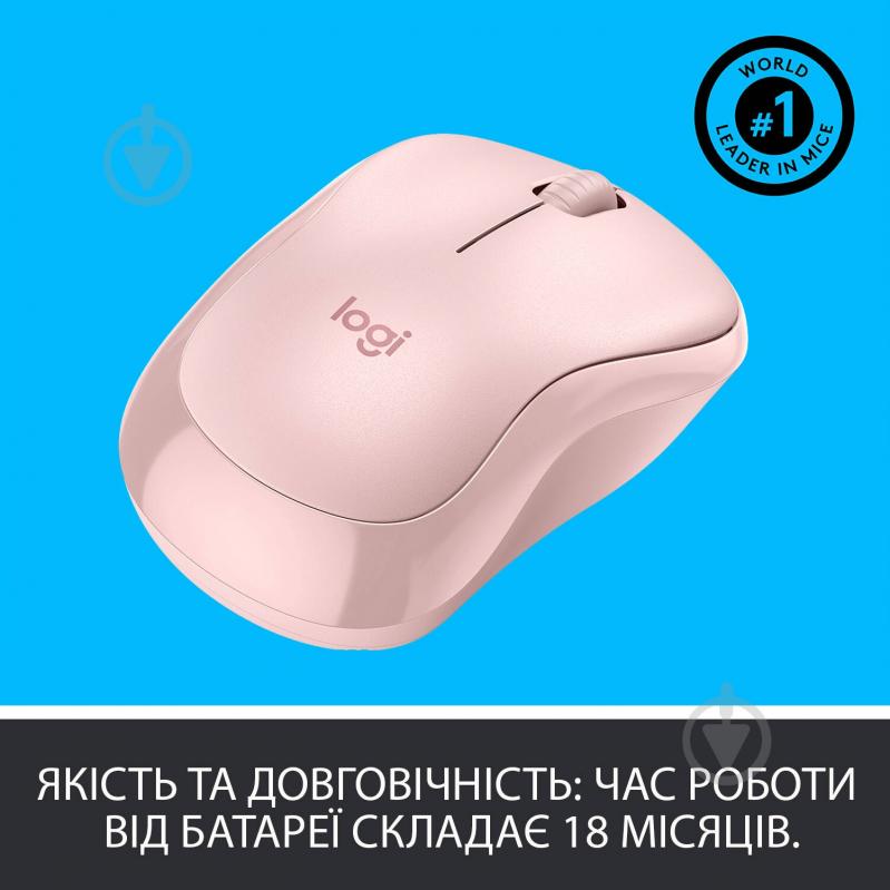 Миша Logitech Wireless Mouse M220 Silent rose (910-006129) - фото 5