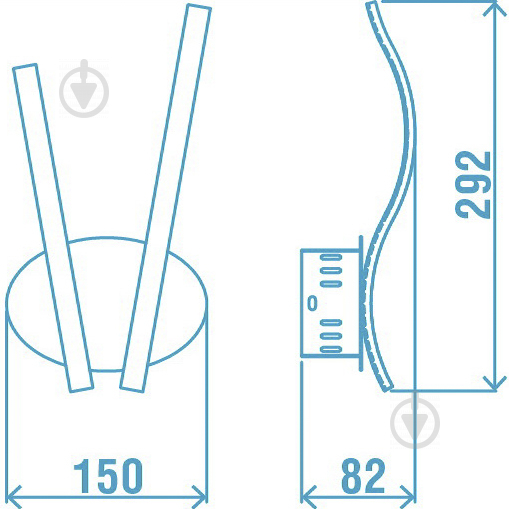 Бра Victoria Lighting LED 11 Вт белый Wave/PL2 - фото 2