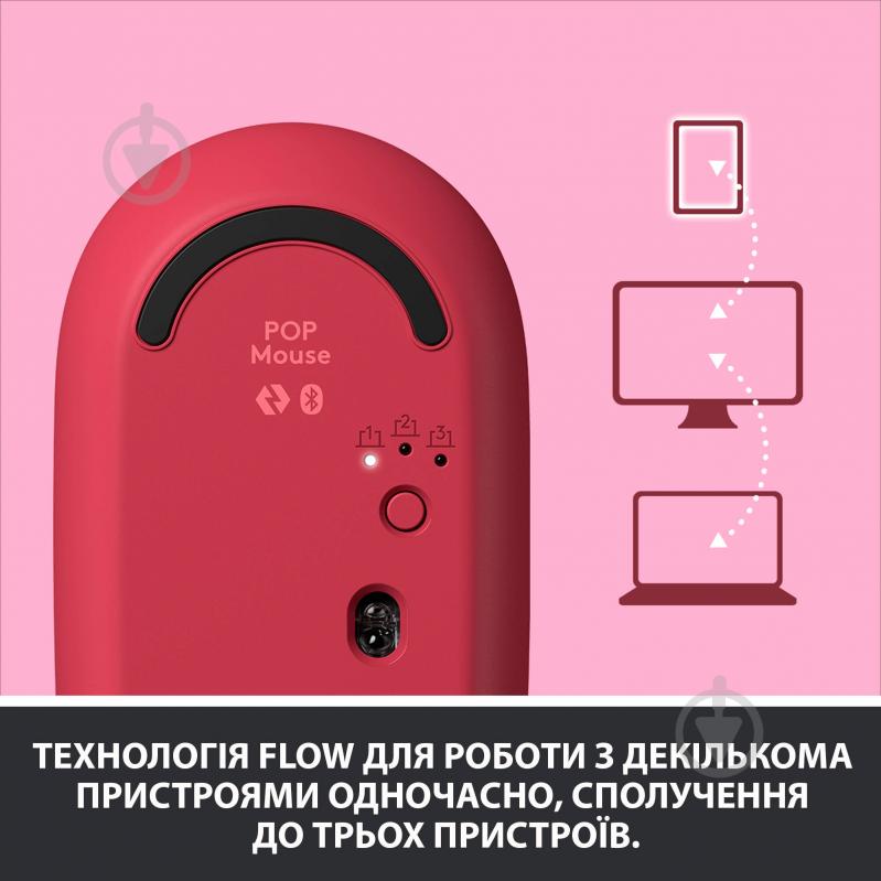 Мышь Logitech POP Mouse with emoji pink (910-006548) - фото 7