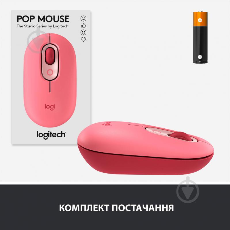 Мышь Logitech POP Mouse with emoji pink (910-006548) - фото 8