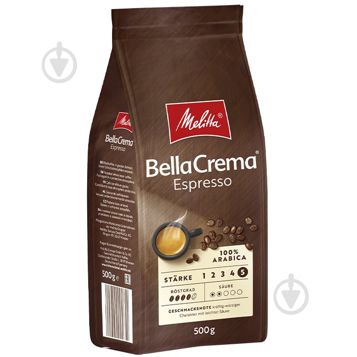 Кофе в зернах Melitta BellaCrema Espresso 100% арабика 500 г - фото 1