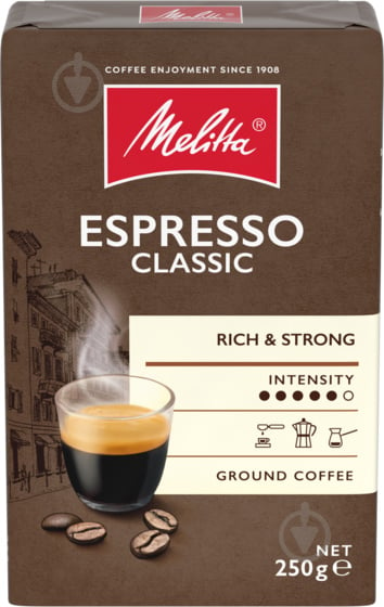 Кава мелена Melitta BellaCrema Espresso 100% арабіка 250 г - фото 1