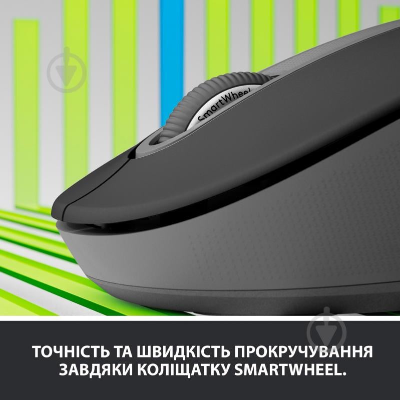 Мышь Logitech Signature M650 L Wireless Mouse graphite (910-006236) black (910-006236) - фото 2