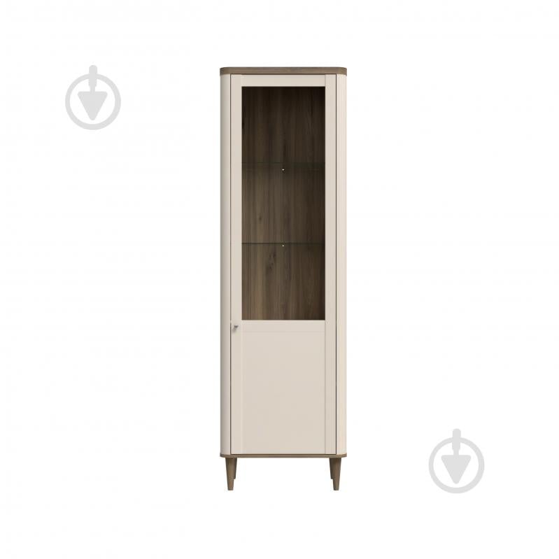 Шафа-вітрина Forte Meble 1d LACETTI 2005х604х412 мм дуб валенсія / бежевий - фото 2 Шафа-вітрина Forte Meble 1d LACETTI 2005х604х412 мм дуб валенсія / бежевий - фото 2