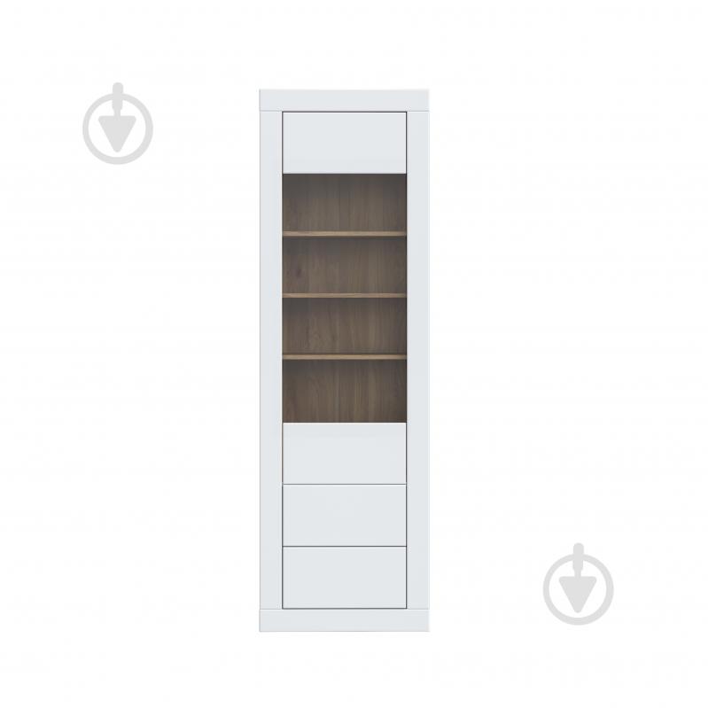 Шафа-вітрина Forte Meble 1d2s LEFKADAS 1960х613х414 мм білий / білий - фото 3 Шафа-вітрина Forte Meble 1d2s LEFKADAS 1960х613х414 мм білий / білий - фото 3