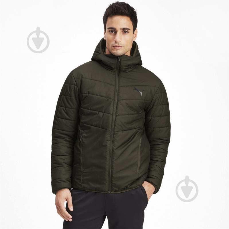 Куртка мужская демисезонная Puma WarmCELL Padded Jacket 58000970 р.XL зеленая - фото 1