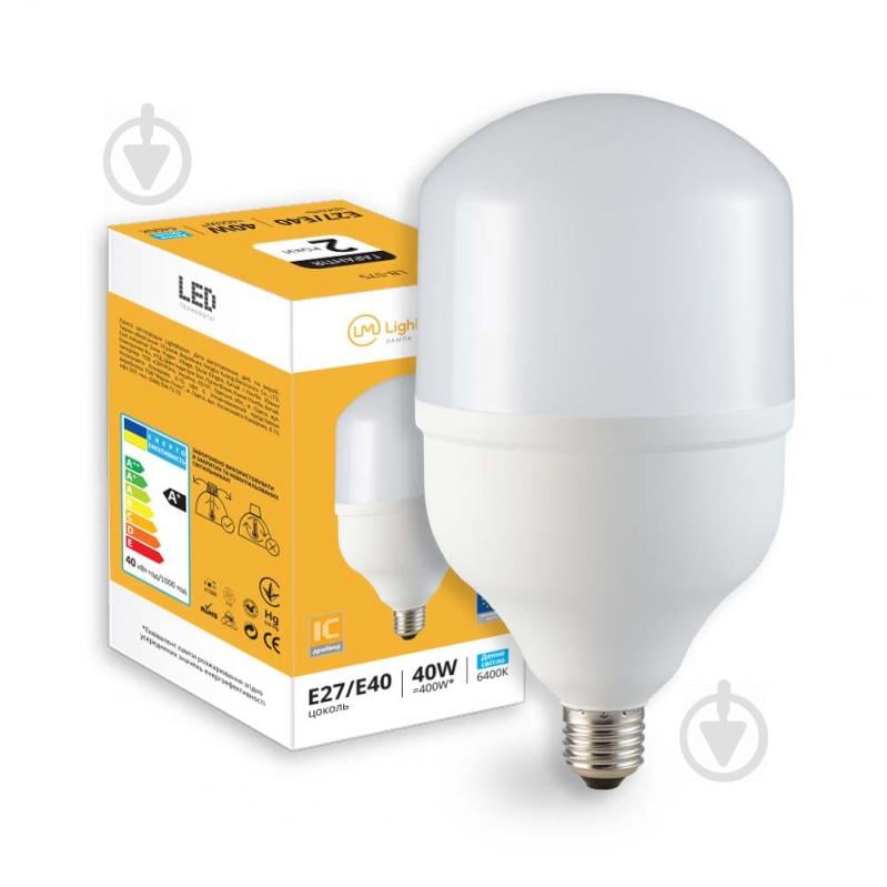 Лампа светодиодная LightMaster LB-575 T120 E27/E40 40 Вт матовая 6400 K - фото 4