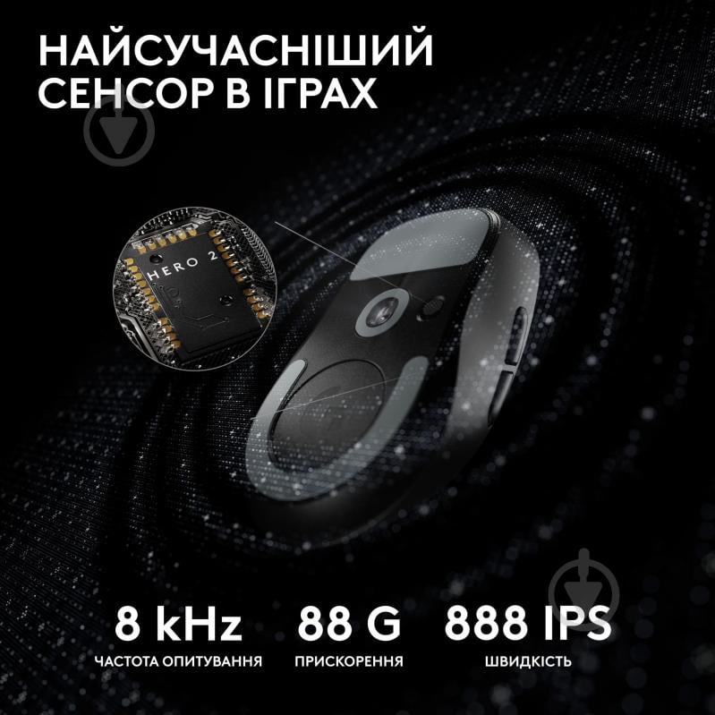 Мышь Logitech G Pro X Superlight 2 Lightspeed black (910-006630) - фото 4 Мышь Logitech G Pro X Superlight 2 Lightspeed black (910-006630) - фото 4