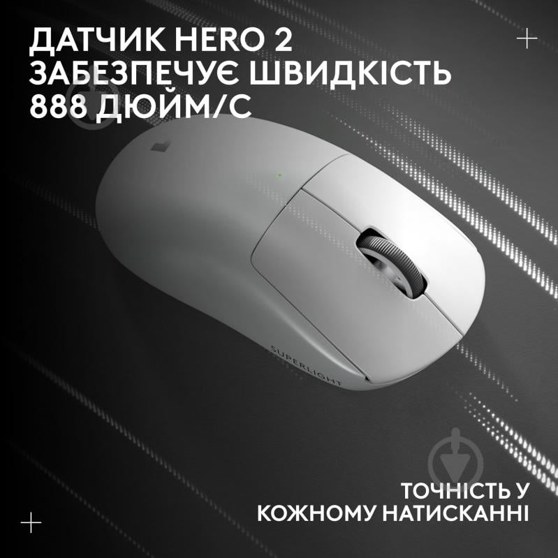 Мышь Logitech G Pro X Superlight 2 Lightspeed white (910-006638) - фото 11