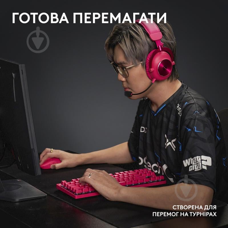 Клавіатура ігрова Logitech G PRO X TKL Lightspeed Gaming (L920-012159) magenta - фото 6