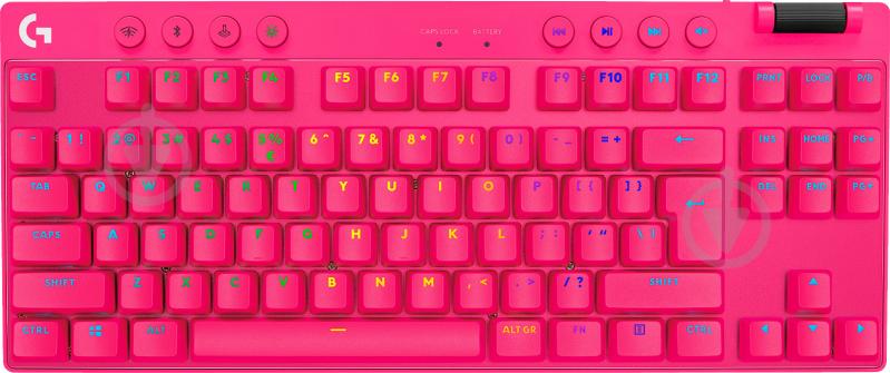 Клавіатура ігрова Logitech G PRO X TKL Lightspeed Gaming (L920-012159) magenta - фото 1