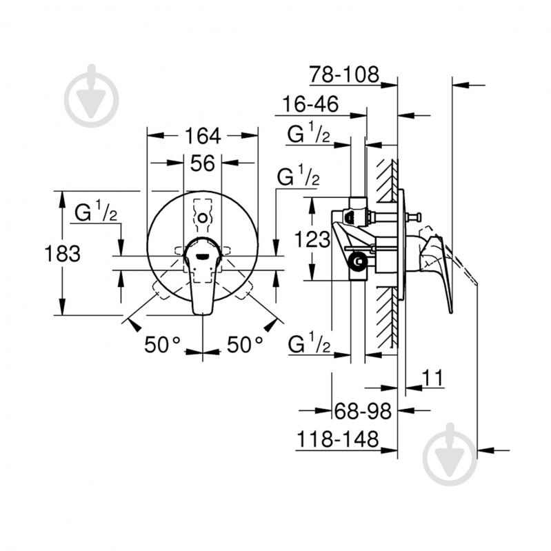 Смеситель для ванны Grohe Start Flow 29117000 - фото 2