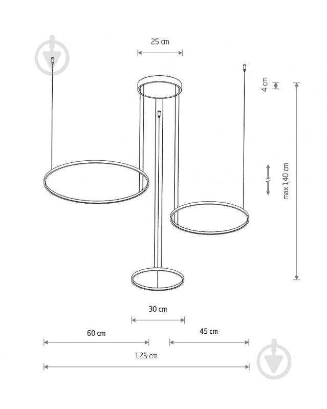 Люстра Nowodvorski Circolo 3x45 Вт LED-модуль оливковый 11398 - фото 7 Люстра Nowodvorski Circolo 3x45 Вт LED-модуль оливковый 11398 - фото 7