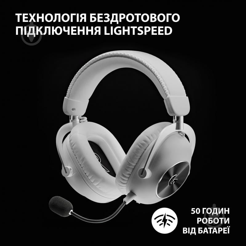 Навушники Logitech G Pro X 2 Lightspeed Wireless Gaming Headset white (L981-001269) - фото 11