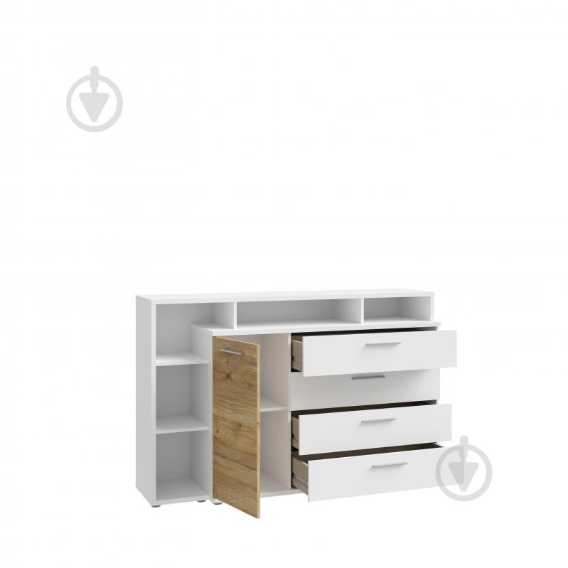 Комод Forte Meble Mayacus 1d3s 1531x985x413 мм білий/білий/дуб маувелла - фото 3 Комод Forte Meble Mayacus 1d3s 1531x985x413 мм білий/білий/дуб маувелла - фото 3