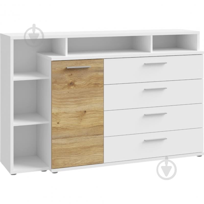 Комод Forte Meble Mayacus 1d3s 1531x985x413 мм білий/білий/дуб маувелла - фото 1 Комод Forte Meble Mayacus 1d3s 1531x985x413 мм білий/білий/дуб маувелла - фото 1