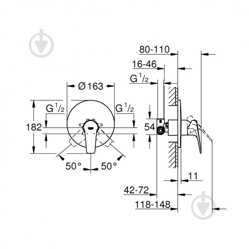 Смеситель для душа Grohe Start Flow 29116000 - фото 2 Смеситель для душа Grohe Start Flow 29116000 - фото 2