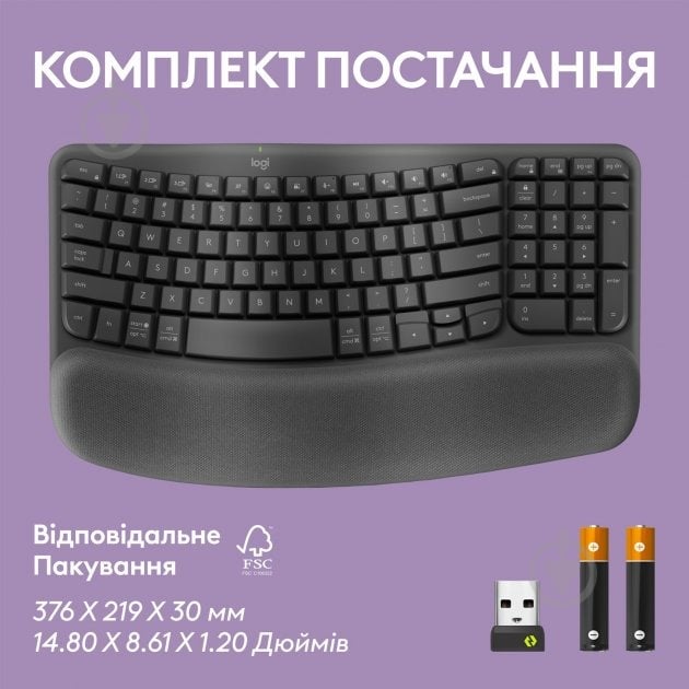 Клавіатура Logitech Wave Keys Bluetooth/Wireless (920-012304) black - фото 10