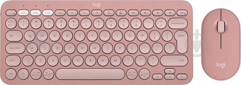 Комплект клавиатура и мышь Logitech Pebble 2 Combo Tonal Rose (920-012241) - фото 1