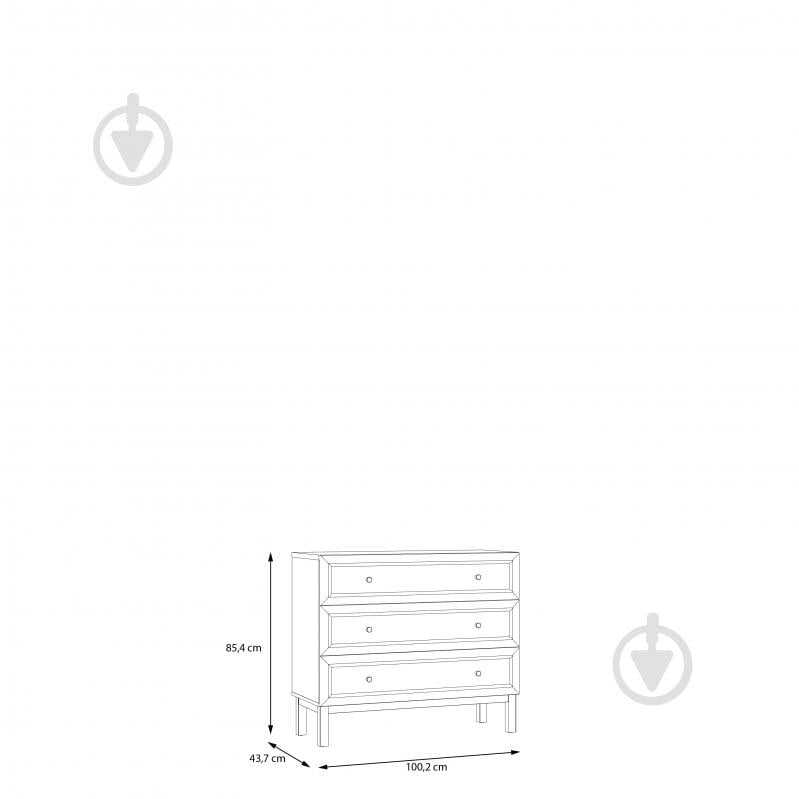 Комод Forte Meble Penkridge 3s 1002x854x417 мм дуб глиняный/светло-серый - фото 5