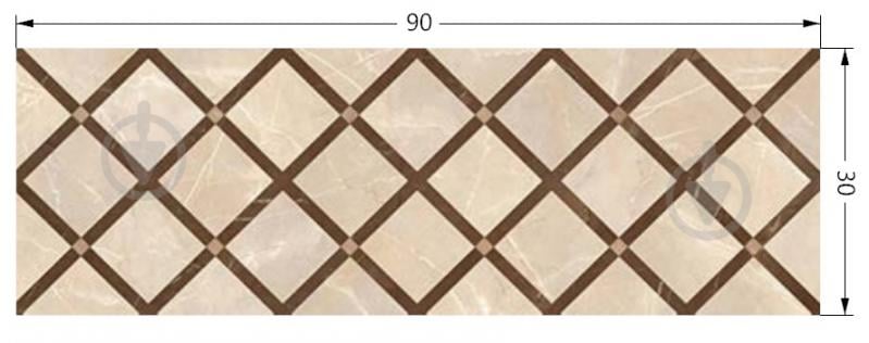 Плитка TABRIZ TILE Antigue Decor Beige Glossy 30x90 - фото 2