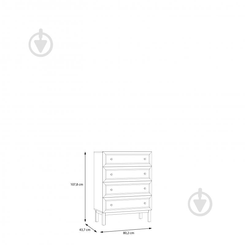 Комод Forte Meble Penkridge 4s 802x1078x437 мм дуб глиняный/светло-серый - фото 5 Комод Forte Meble Penkridge 4s 802x1078x437 мм дуб глиняный/светло-серый - фото 5