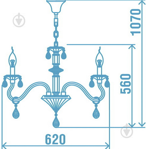 Люстра підвісна Victoria Lighting 6xE14 чорний Arumi/SP6 - фото 2