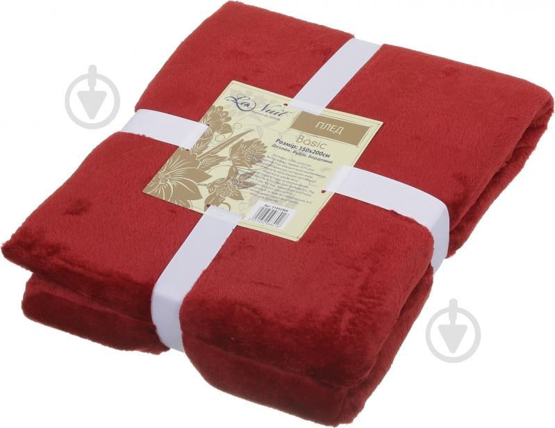 Плед Basic 150x200 см рубин/бордовый La Nuit - фото 3