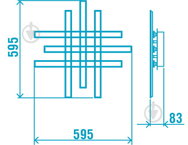 Люстра светодиодная Victoria Lighting 71,4 Вт хром Cross/PL6 - фото 2