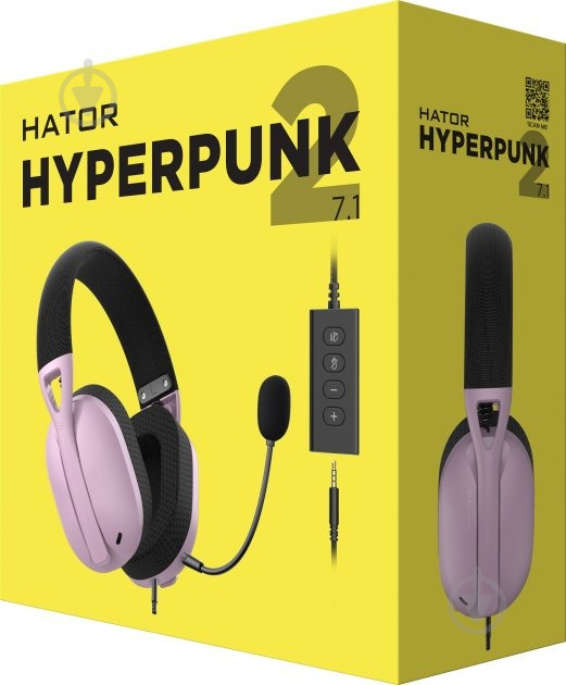 Наушники Hator Hyperpunk 2 black/lilac (HTA-849) - фото 8