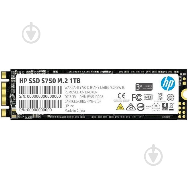 SSD-накопитель HP 1000GB M.2 SATA III 3D NAND (16L57AA) - фото 1